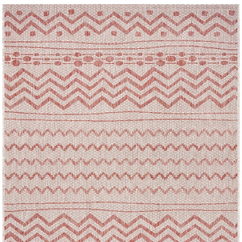 5' X 8' Beige Indoor Outdoor Area Rug