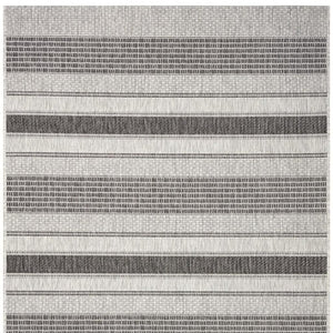 2' X 3' Gray And Black Indoor Outdoor Area Rug