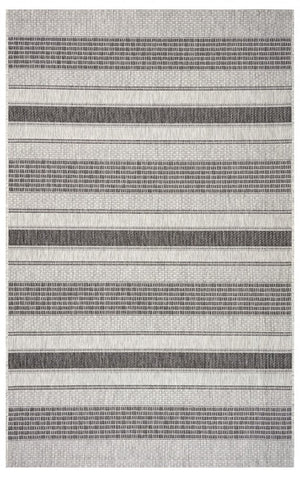 2' X 3' Gray And Black Indoor Outdoor Area Rug