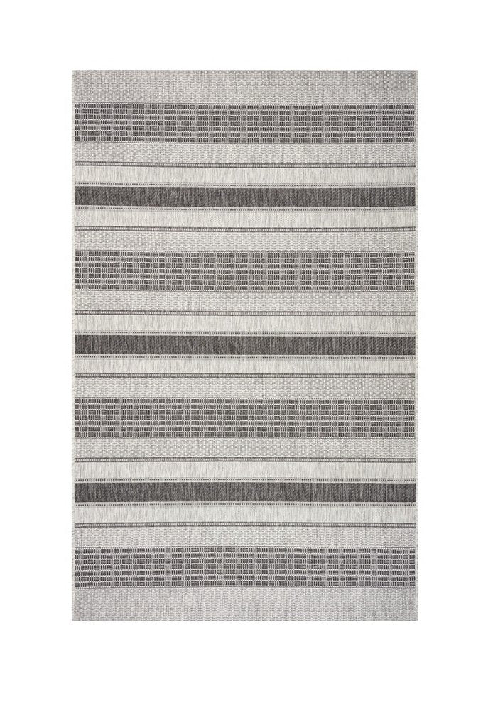 2' X 3' Gray And Black Indoor Outdoor Area Rug