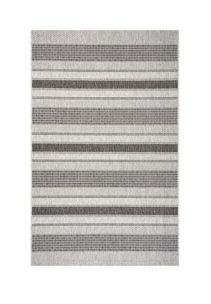 2' X 3' Gray And Black Indoor Outdoor Area Rug