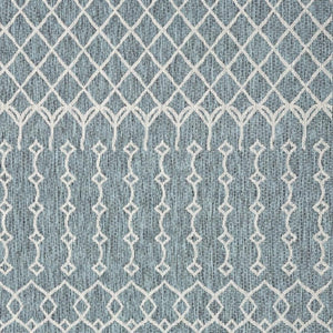 5' X 8' Blue And Gray Indoor Outdoor Area Rug