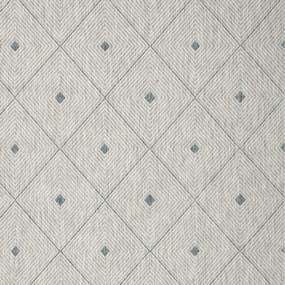 5' X 8' Blue And Gray Indoor Outdoor Area Rug