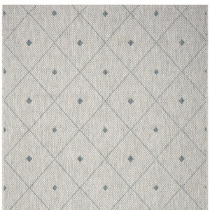 2' X 3' Blue And Gray Indoor Outdoor Area Rug