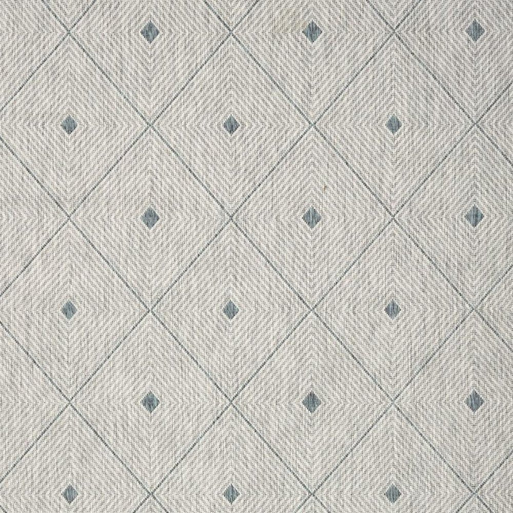 5' X 8' Blue And Gray Indoor Outdoor Area Rug