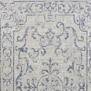 8' X 10' Blue And Gray Indoor Outdoor Area Rug