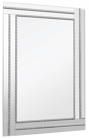 36" Silver Glass Framed Accent Mirror