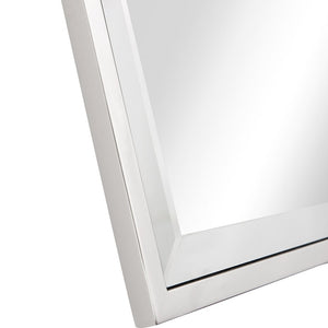 32" Silver Square Metal Framed Accent Mirror