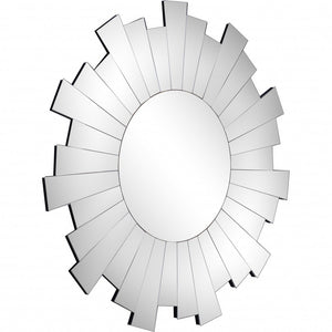 30" Clear Sunburst Framed Accent Mirror