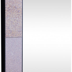 35" Gray Novelty Glass Framed Accent Mirror