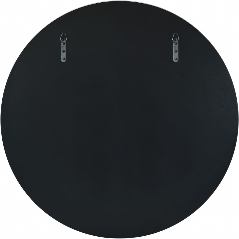 30" Clear Round Glass Framed Accent Mirror