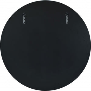 30" Clear Round Glass Framed Accent Mirror