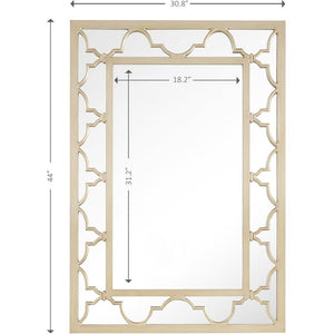 44" Champagne Metal Framed Accent Mirror