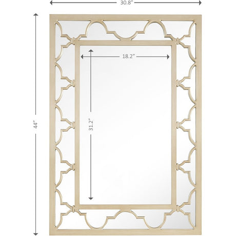 44" Champagne Metal Framed Accent Mirror