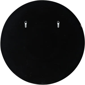 32" Black Round Framed Accent Mirror