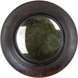 10" Espresso Wood Round Accent Mirror