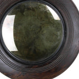 10" Espresso Wood Round Accent Mirror