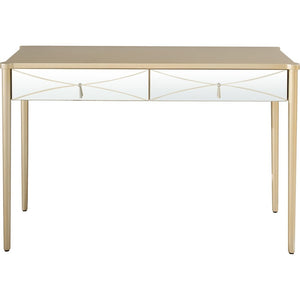 48" Champagne Mirrored Glass Console Table