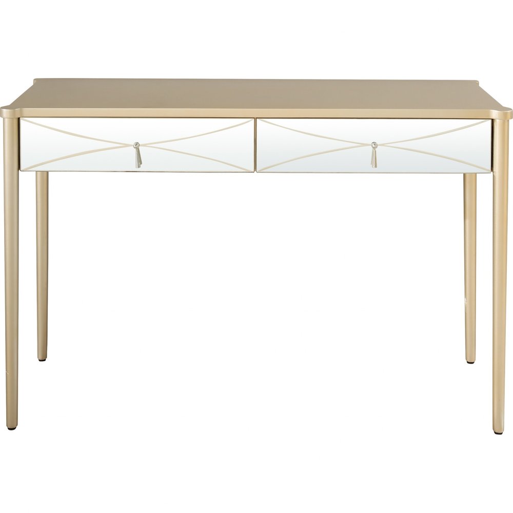 48" Champagne Mirrored Glass Console Table