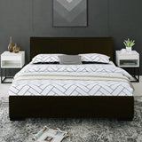 Beige Faux Leather King Bed Frame