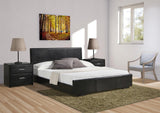 Beige Faux Leather King Bed Frame