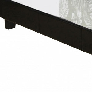 Black Faux Leather Queen Bed Frame