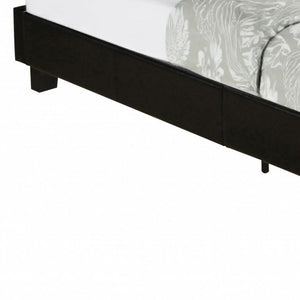 Black Faux Leather Queen Bed Frame