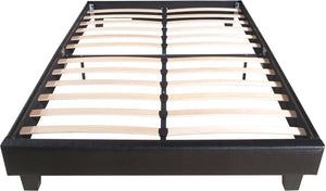 Black Faux Leather Queen Bed Frame