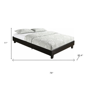 Black Faux Leather Queen Bed Frame