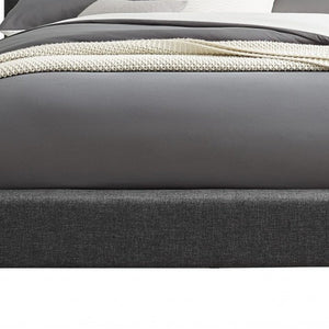 Gray Tufted Upholstered Queen Bed Frame