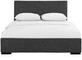 Beige Faux Leather King Bed Frame