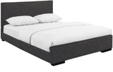 Beige Faux Leather King Bed Frame