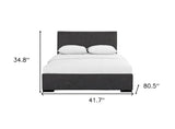 Beige Faux Leather King Bed Frame