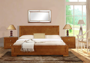 Oak Solid and Manufactured Wood Queen Bed Frame