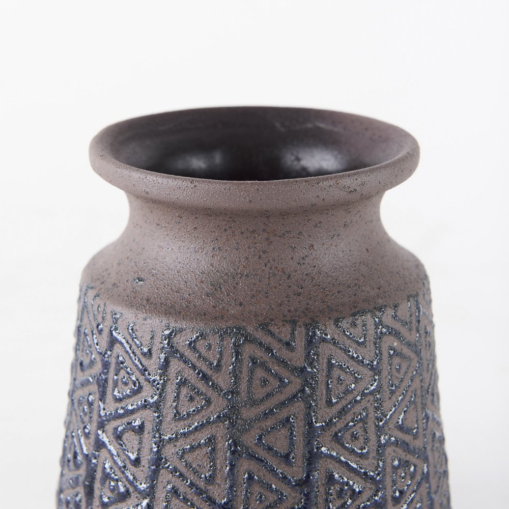 6" Brown Abstract Cylinder Ceramic Table Vase