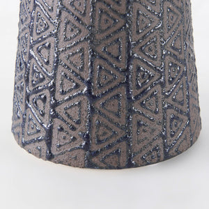 6" Brown Abstract Cylinder Ceramic Table Vase