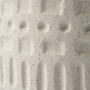 14" White Abstract Cylinder Ceramic Table Vase