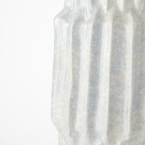 23" Gray Abstract Cylinder Ceramic Table Vase