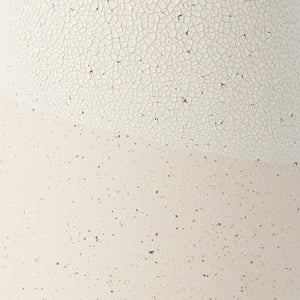 14" Cream Abstract Cylinder Ceramic Table Vase