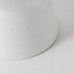 11" White Abstract Cylinder Ceramic Table Vase