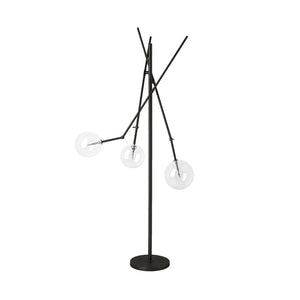 84" Black LED Floor Lamp With White