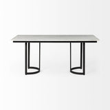 71" White And Black Dining Table