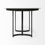71" White And Black Dining Table