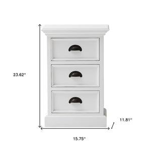 24" Solid Wood and Wood Nightstand