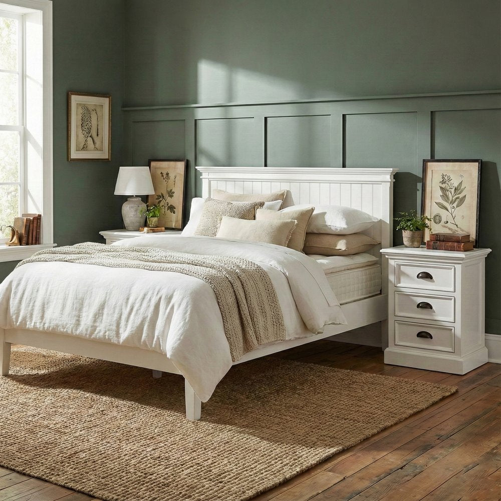 24" Solid Wood and Wood Nightstand
