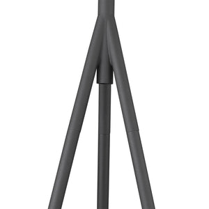 61" Tripod Floor Lamp With Gray Metal Cone Shade