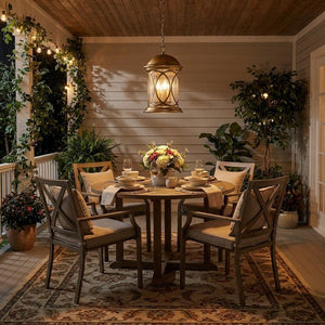 Lincoln 4-Light Antique Brass Hanging Light