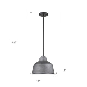 Barnes 1-Light Gray Convertible Pendant