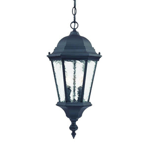 Two Light Matte Black Carousel Lantern Hanging Light