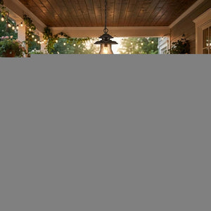 Matte Black Oil Lantern Hanging Light